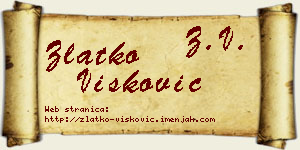 Zlatko Višković vizit kartica